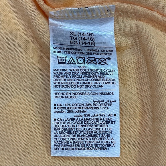 Old Navy Girls Orange Floral Textured Sundress/Swim Coverup Size XL (14/16) - Picture 5 of 8